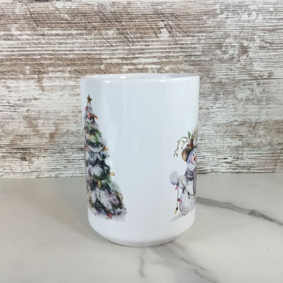 Country Snowman 15 oz Ceramic Coffee Mug - Picture 4 of 6